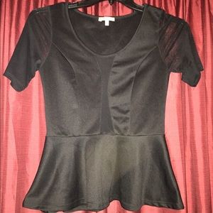 Charlotte Russe see-through peplum top
